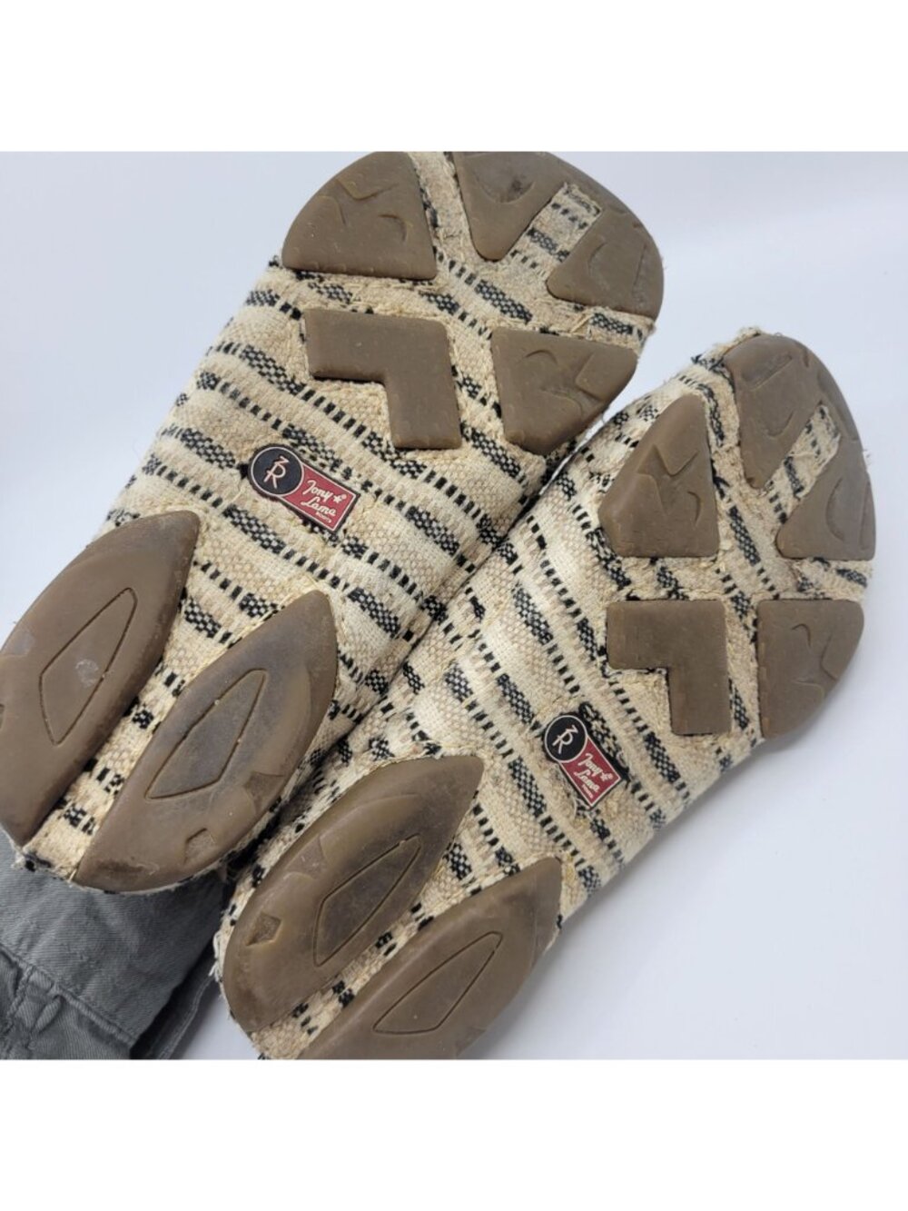 Tony Lama Women's Loafers Size 9B Lindale Canvas Lace-Up Woven Casual Flats Boat - Picture 9 of 10